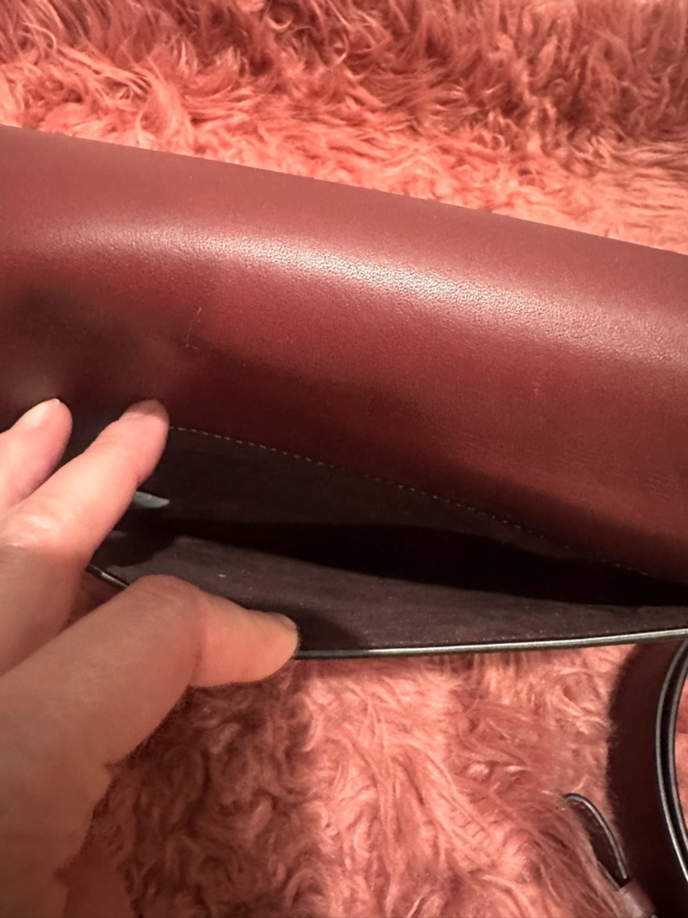 COACH Beat Bag Burgandy Wine Oxblood Leather Shoulder Crossbody Bag Purse Chain - Picture 6 of 17